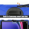 thumbnail image 5 of TECH CIRCLE Heavy Duty Case for Samsung Galaxy Tab S9 FE/S9 11.0 Inch 2023, Military Grade Shockproof Rugged Cover with 360° Rotatable Kickstand/Hand Strap, Shoulder Strap, S Pen Holder Case,Blue, 5 of 10