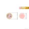 thumbnail image 3 of Angara Collier en Morganite Naturel - Pendentif Solitaire Rond en Morganite avec Lunette en Or Jaune 14K pour Femmes, 3 of 8