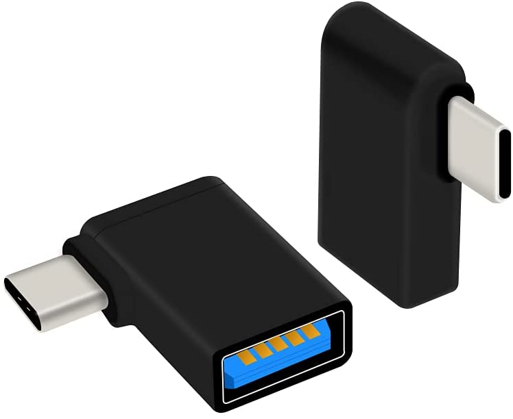 Right Angle USB C to USB 3.0 Adapter 90 Degree Type C Male to USB A 3.0