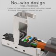 thumbnail image 3 of 24Pcs Tool-Free Shielded RJ45 7 Termination Plug Cat7 Plug / Cat7 Connector Connectors Modular 23/24AWG-Black, 3 of 10