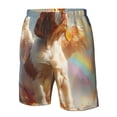 thumbnail image 4 of Sikiie Rainbow English Cocker Spaniel Print Men's Beach Shorts, High Elastic Quick-drying Shorts - with Drawstring and Slip Pockets, Suitable for Beach, Sports, Vacation-XX-Large, 4 of 6