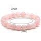 thumbnail image 2 of 1 Pulsera de Cuarzo Rosa Pulsera de Cuentas de Piedras Naturales Litoterapia en Pulsera Elástica de 8mm para Hombre y Mujer, 2 of 5