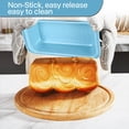 thumbnail image 3 of Baking Pans Set Non-Stick Carbon Steel Blue 6-Piece Oven Safe Bakeware, 3 of 9