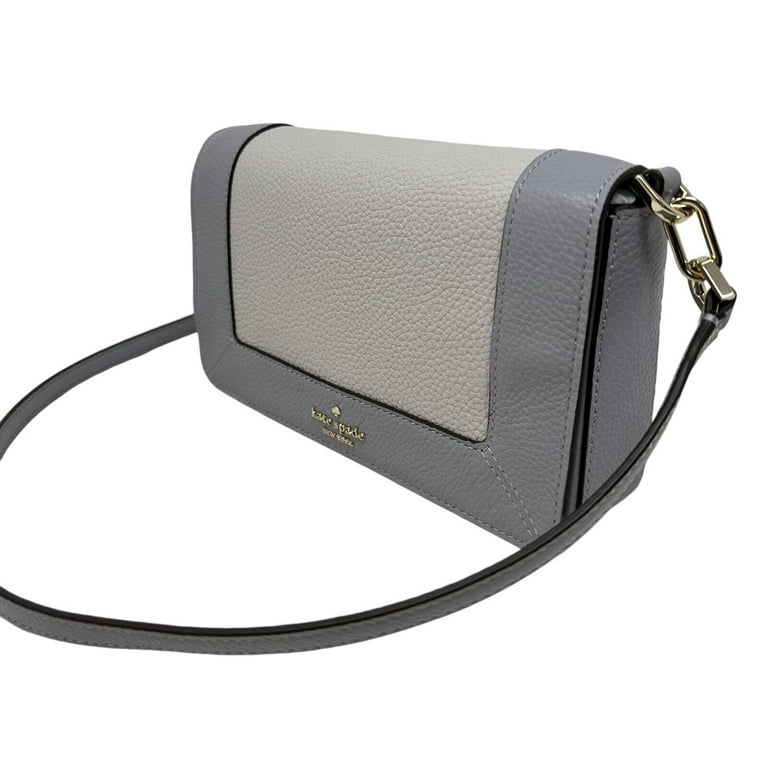 Kate Spade Lena Colorblock Mini Flap Mountain Grey Leather Kate Spade Lena Colorblock Mini Flap Mountain Grey Leather