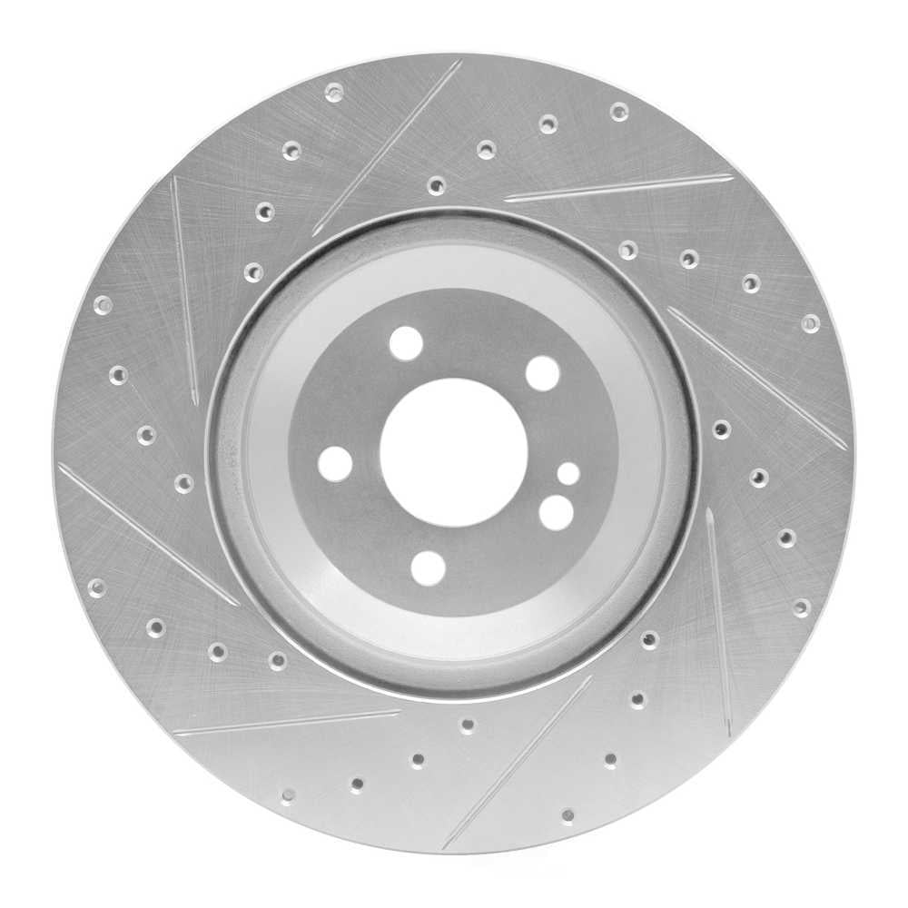 Dynamic Friction Company 631-63166R DFC Brake Rotor - Drilled And Slotted - Silver