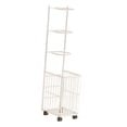 thumbnail image 4 of amagogo Organisateur d'Équipement de Sport Roulant Accessoires avec Roues Support de Rangement pour Ballons Blanc, 4 of 10