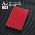 thumbnail image 1 of XmhyTop 2 cuadernos de cuero A5 de tapa dura con compartimento para bolígrafos, de cuero para mujeres y hombres, para oficina,diario y diario de viaje, 100 hojas, 200 páginas (rojo), 1 of 2