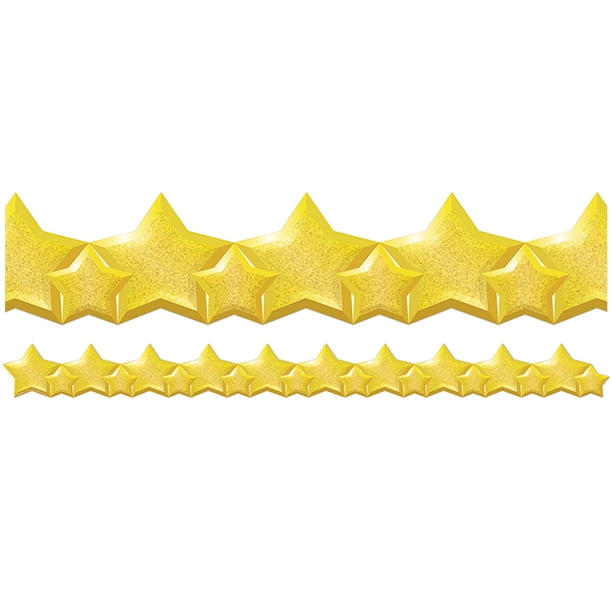 Tablón de anuncios para aula con forma de estrella Eureka, 3,25 cm x 11 m