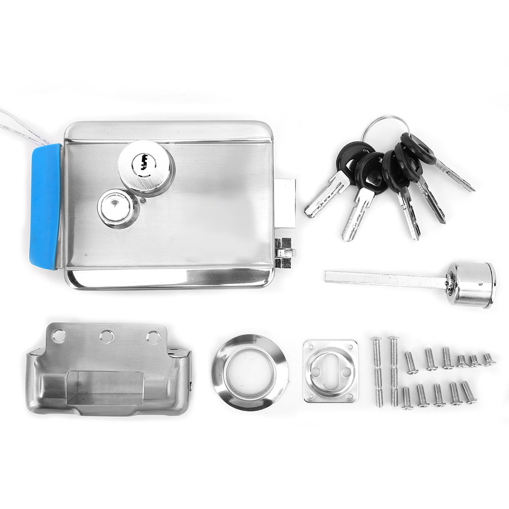 High Anti-theft Offices,etc Q799 Security Electric Door Lock Stainless Steel Access Control System Kit for Door with Double Lock Heads Inside and Outside Suitable for Homes Electronice Control