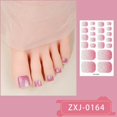 thumbnail image 1 of 22pcs Solid Color Toe Nail Sticker Wraps, Full Cover Self-Adhesive Toenail Polish Strips for DIY Summer Foot Decals, Long-Lasting & Easy Apply, 1 of 6