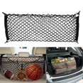 thumbnail image 1 of HLONK Universal Elastic Car Cargo Net  Nylon Mesh Trunk Storage  Adjustable Rear Organizer Luggage Holder for Truck SUV with 4 Hook, 1 of 5