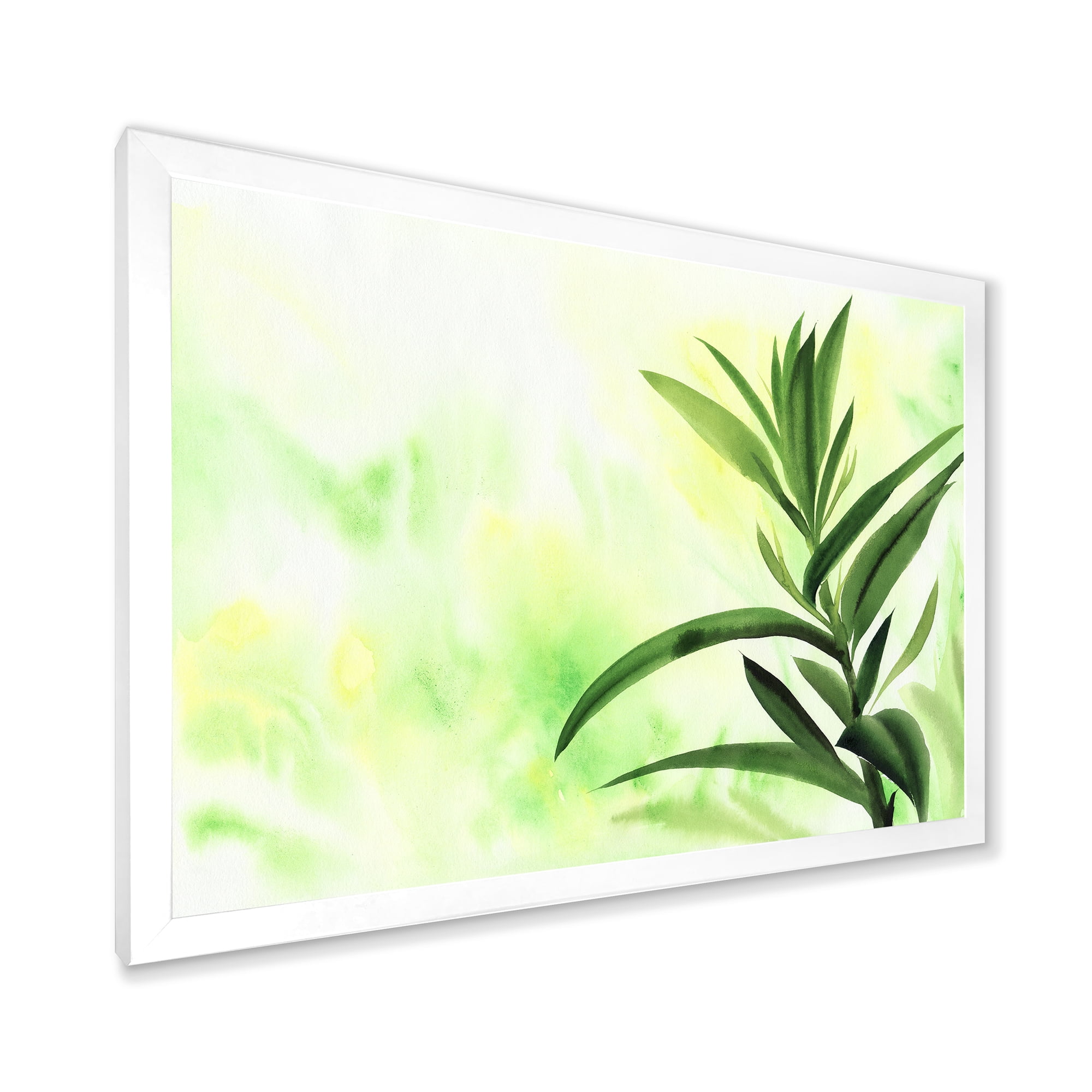 Designart 'Bamboo Palm Detail I' Traditional Framed Art Print