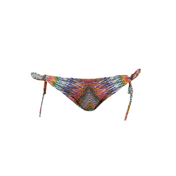 Raisins Yellow Multi Printed Cheeky Ring Stringer Bikini Bottom L