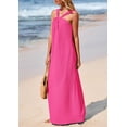 thumbnail image 4 of Vestido de verano PRETTYGARDEN para mujer 2025, con tiras sueltas, rosa, 4 of 8