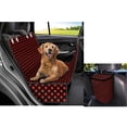 thumbnail image 4 of Garronmavis Red Polka Dots Dog Car Seat Cover for Pets Back Seat Hanging Car Trash Can Small Dog Bandana Back Seat Extender for Dogs 3 PCS Car Seat Cover, 4 of 6