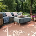thumbnail image 5 of SAFAVIEH Courtyard Christian Floral Indoor/Outdoor Area Rug, 2' x 3'7", Natural Brown/Terracotta, 5 of 12