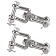 thumbnail image 3 of Shackle 2Pcs Anchor Swivel Shackle 304 Stainless Steel Rotating Ring Connector with Insurance M8, 3 of 7