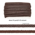 thumbnail image 6 of 15 Yard Faux Leather Braid Trims Coconut Brown Flat Braid Strap Trim Lace Ribbon for Home Decor DIY Sewing Craft 1/2 inch(13mm) Wide, 6 of 9