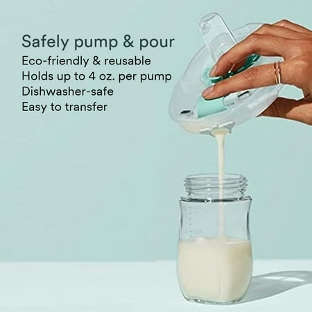 Willow 3.0 Pump Reusable Breast Milk Containers, 2-Pack | Holds up to 4 oz. per Container | for The Willow Pump for Hands-Free Pumping (Clear, 27mm) | Breastfeeding Essentials for New Moms
