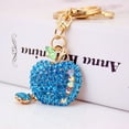 thumbnail image 6 of Naierhg Fashion Rhinestone Apple Keyring Alloy Car Key Chain Purse Bag Decor Gift, 6 of 8