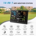 thumbnail image 6 of LFF Weather Station, with Outdoor Sensor, Wireless Weather Station with Rain Gauge, UV Index, Wind Speed/Direction, Weather Forecast, Barometer, WiFi Weather Station with 4-Level Adjustable Backlight, 6 of 7