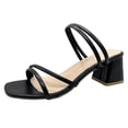thumbnail image 4 of Sandalias Sandalias Tacón para Mujer Ropa Abrigo para Mujer Zapatos Mujer Con Correa (Negro 40), 4 of 9