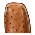 thumbnail image 6 of Justin Men's Waxy Full Quill Ostrich Western Boot Broad Square Toe Cognac 10.5 D(M) US, 6 of 7