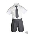 thumbnail image 4 of Boys Infant Toddler Formal Eton Dark Gray Vest Set Shorts Suit S M L XL 2T 3T 4T, 4 of 5