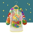 thumbnail image 2 of LIIPEE Boys Girls Art Smock Cartoon Graphic Printed Long Sleeve Round Neck Drawing Painting Aprons With Pocket Kids Stylish Holiday School Party Artist Smock,Multicolour,9-12 Years, 2 of 3
