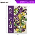 thumbnail image 6 of Mardi Gras Garden Flag 12.5 x 18 Inch, Fleur de Lis Beads Masquerade Mask Carnival Celebration Double Sided Decorative Flag For Outside Yard Lawn Outdoor Decoration GB016-12, 6 of 6