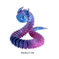 thumbnail image 3 of Year Of The Snake Printing Snake Toys Printing Articulated Flexible Plush Toys Printing Animals Exquisite Cute Pet Toys Adult Plush Toys, 3 of 5
