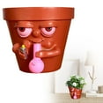 thumbnail image 2 of GQDIN Smoking Planter Pot for Succulents & Houseplants, Mini Resin Plant Pot for Succulents & Cacti, Funny Human Face Design, Desk Home Kitchen Garden Decor,Home Decoration Artwork, 2 of 9