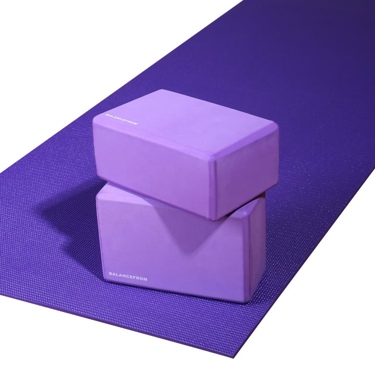 ProSource Foam Set of 2 Yoga Blocks - Purple