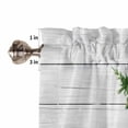 thumbnail image 5 of Merry Christmas Winter Kitchen Curtains and Valances Set, Cow Red Truck Tree Gray Wood Grain Rod Pocket Window Valance Window Curtain Panels for Living Room Bedroom Laundry, 27.5x36in, 3 Pieces, 5 of 7