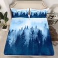 thumbnail image 2 of Manfei Tree Print 4 Pieces Queen Sheet Sets for Teens Boys Girls,Botanical Theme Ultra Soft Flat Sheet,Jungle Plants Queen Fitted Sheet,Luxury Bedroom Decor, 2 of 7