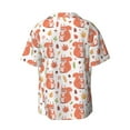 thumbnail image 2 of Vsdgher Squirrel And Maple Leaf Print Men's Wrinkle Free Untucked Cuban Shirt Business Casual Button Down Shirts Short Sleeve Shirt, 2 of 7