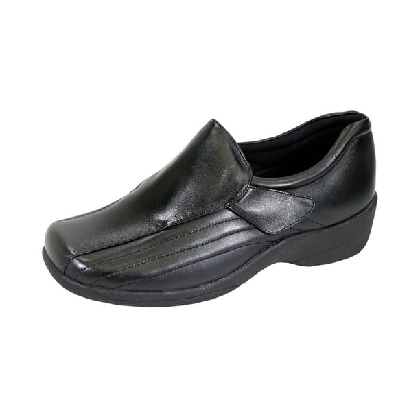 24 HOUR COMFORT Odele Wide Width Professional Sleek Shoe BLACK 9 ...