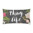 thumbnail image 1 of RYLABLUE Thug Life Deisign Pillowcase Pillow Cover Two Sides Printing 20x30 inches, 1 of 1
