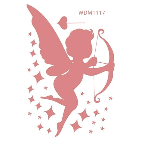 AkoaDa 1Pcs Romantic Love angel Wall Sticker Valentine's Day background for home decoration Mural Art Decals wallpaper creative
