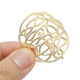 thumbnail image 4 of Unique Bargains 1 Pc Ponytail Buckle Hair Clip Oval Lines Hair Ponytail Cuff for Women Matte Gold Tone, 4 of 5