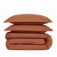 thumbnail image 6 of Brooklyn Loom Solid 100% Linen 3-Piece King Duvet Set in Rust, Linen , Adult, All Season, OEKO-TEX Certified, 6 of 9
