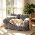 thumbnail image 5 of Pet Bed Washable Cushion, Cozy Elevated Sofa for Cats Small Dogs, Soft Cotton Cover Removable, Non Slip Base Indoor Living Room Bedroom Balcony Use, 5 of 6