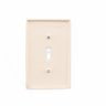 thumbnail image 2 of Leviton 1-Gang Toggle Switch Wall Plate, Midway Size, Unbreakable Nylon, PJ1-A, Almond, 2 of 3