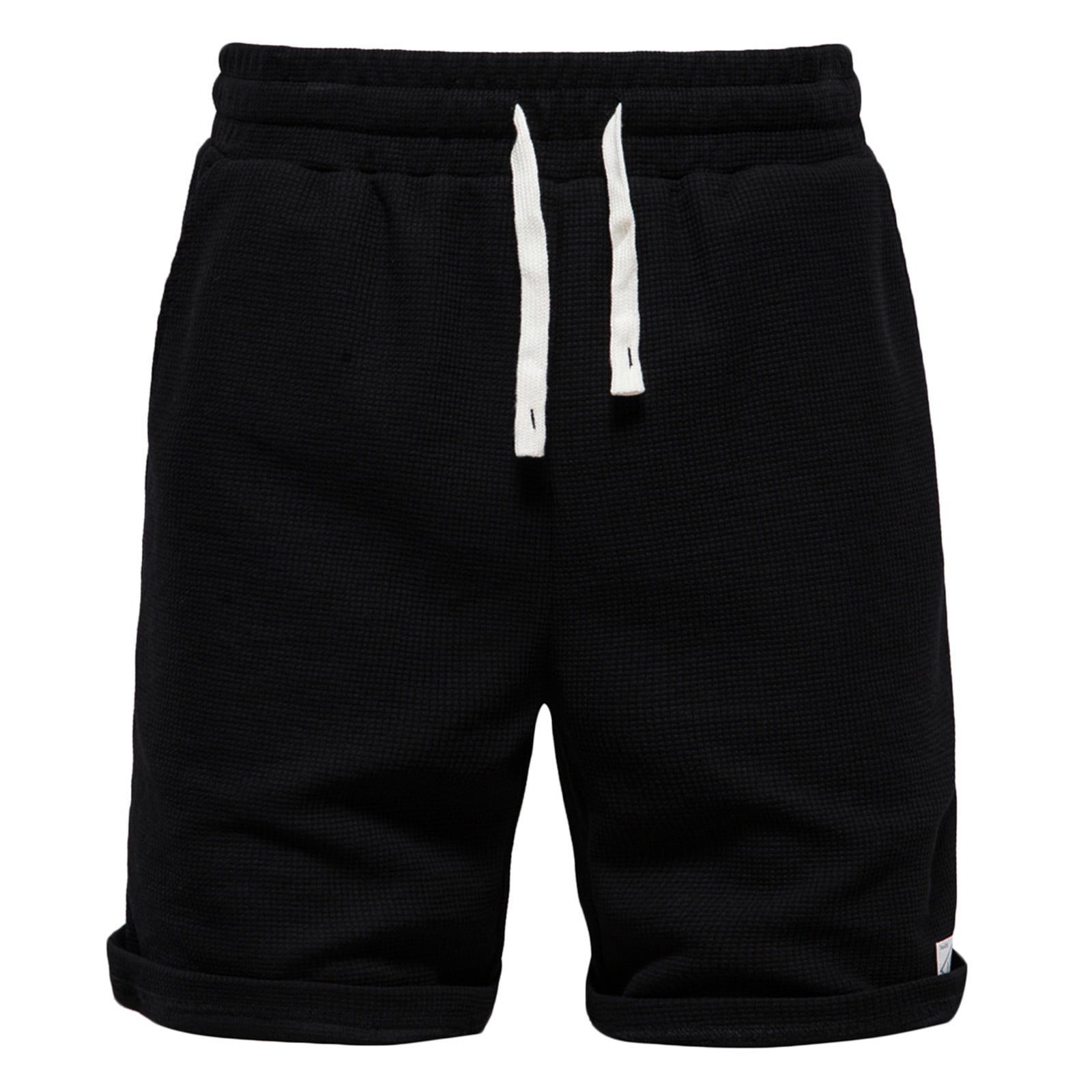 Xysaqa Men's Soft Knit Elastic Waist Sleep Lounge Shorts with