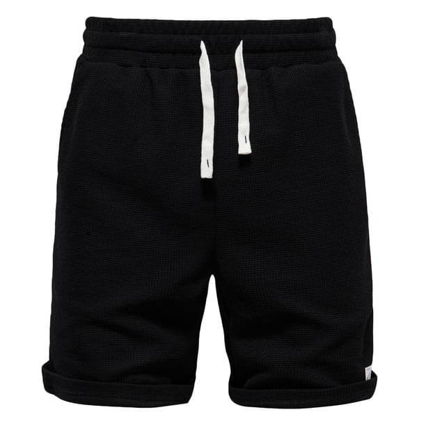 pstuiky Pantalones cortos para hombre, Pantalones casuales de moda para hombre, lisos, con cordón, cintura elástica, pierna recta corta Pantalones cortos de baloncesto