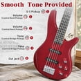 thumbnail image 4 of Ktaxon 44in 5 String Bass Guitar Kit, S-S Pickups, with 20W Amp & Full Accessories, Red, 4 of 8