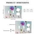 thumbnail image 3 of Dandelion Switch Cover Decorative Wall Plate 3-Gang 2-Toggle 1-Duplex Standard Size, 3 of 5