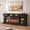 Black, variant on Sonegra 70 Inch Fireplace TV Stand, 3‑Sided Glass Electric Fireplace Media Console Fits Up to 80" TV, Entertainment Center with Shelves & Spacious Storage, LED Flame TV Cabinet for Living Room, White