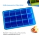 thumbnail image 2 of Bandeja de cubitos de hielo de silicona de grado alimenticio 14 rejillas Molde de cubitos de hielo M Tomshoo Rojo, 2 of 7