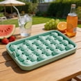 thumbnail image 4 of Molde de silicona para cubitos de hielo de 25 cavidades para cócteles de verano, cocina, barra, apto para lavavajillas, fabricante de hielo redondo, ahorra espacio, resistente al calor, 4 of 7